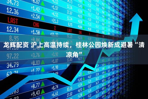 龙辉配资 沪上高温持续，桂林公园焕新成避暑“清凉角”